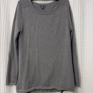 Eddie Bauer Gray Relaxed Ribbed Sweatshirt Size TL